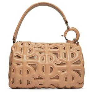 Dark Biscuit Small Rhombi Quilted TB Monogram Shoulder Bag