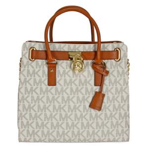 Open Box  Michael Kors Hamilton Large Logo Tote in Vanilla