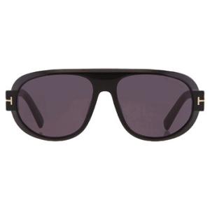 Open Box  Tom Ford Blake Smoke Pilot Sunglasses FT1102 01A