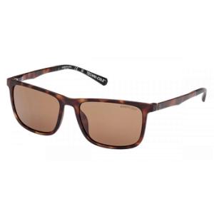 Polarized Brown Rectangular Sunglasses KC7260 52H