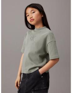 CALVIN KLEIN - STITCH MONOGRAM SS TOP