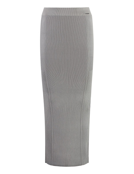 CALVIN KLEIN - TWO TONE RIB COLUMN SKIRT