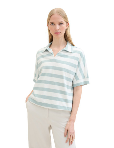 Tom Tailor - T-SHIRT POLO STRIPE