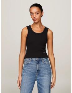 Tommy Hilfiger - SLIM  RIB CROP TANK