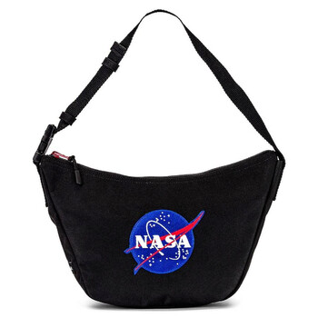 Black Nasa Space Nylon Sling Bag