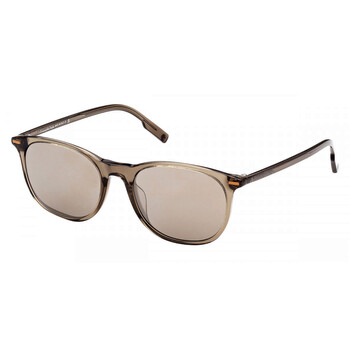 Brown Mirror Oval Sunglasses EZ0203 51G