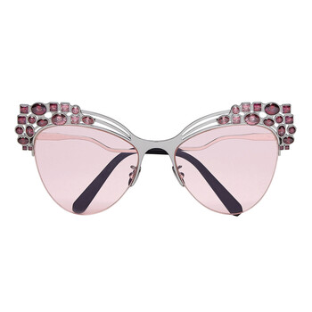 Crystal Pink Cat Eye Sunglasses 000WES0061PTE003NDDWK