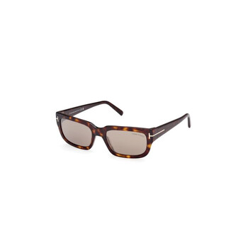 Ezra Brown Rectangular Sunglasses FT1075 52L