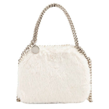 Ivory Mini Fur Falabella Tote Bag