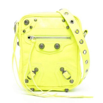 Le Cagole Men Crossbody Bag In Fluo Yellow
