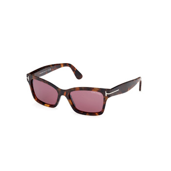 Mikel Bordeaux Mirror Rectangular Sunglasses FT1085 52U