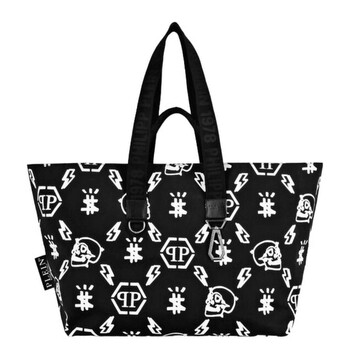 Monogram Print Nylon Tote Bag