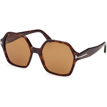 Romy Brown Hexagonal Sunglasses FT1032 52E