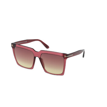 Sabrina Bordeaux Gradient Square Sunglasses FT0764 69T