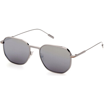 Silver Gradient Mirror Geometric Sunglasses EZ0192 08C