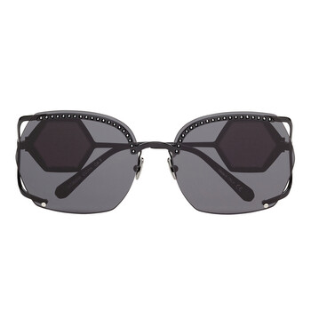 Statement Black Smoked Oversized Sunglasses 000WES0055PTE003NCCWK