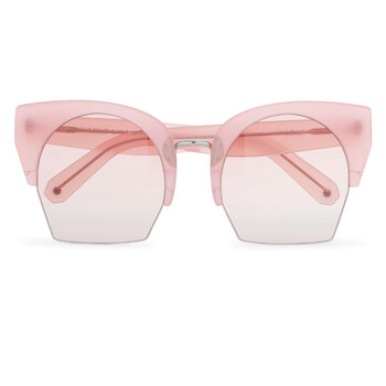 Statement Rose Pink Mirror Geometric Sunglasses 000WES0079PTE003NUUXU