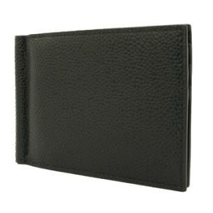 Black Pebble Grain Money Clip Wallet