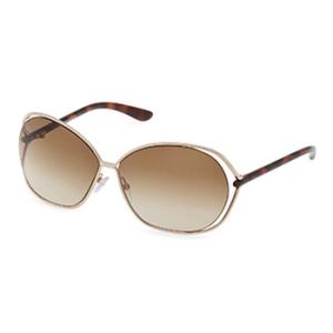 Carla Brown Gradient Oval Sunglasses FT0157 28F