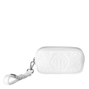 Embossed Monogram Mini Wristlet Bag