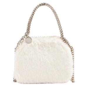 Ivory Mini Fur Falabella Tote Bag