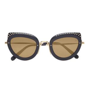 Jacqueline Gold Mirrored Cat Eye Sunglasses 000WES0049PCO002NMGXG