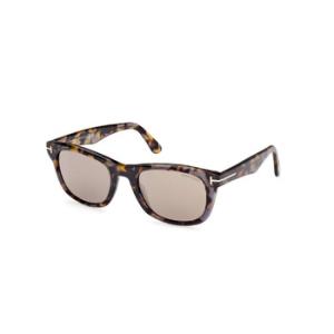 Kendel Brown Grey Mirror Square Sunglasses FT1076 55L