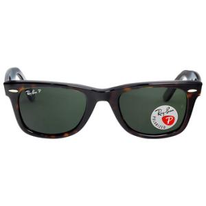 Open Box  Ray Ban Original Wayfarer Classic Polarized Green Classic G15 Sunglasses RB2140 90258