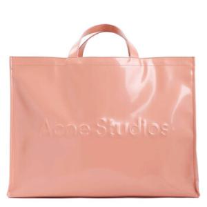 Salmon Pink Shopper Logo Tote Bag