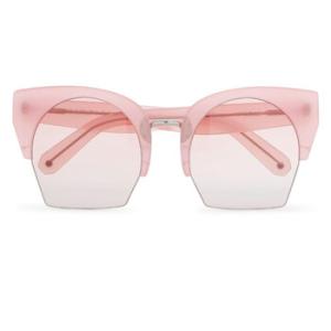 Statement Rose Pink Mirror Geometric Sunglasses 000WES0079PTE003NUUXU