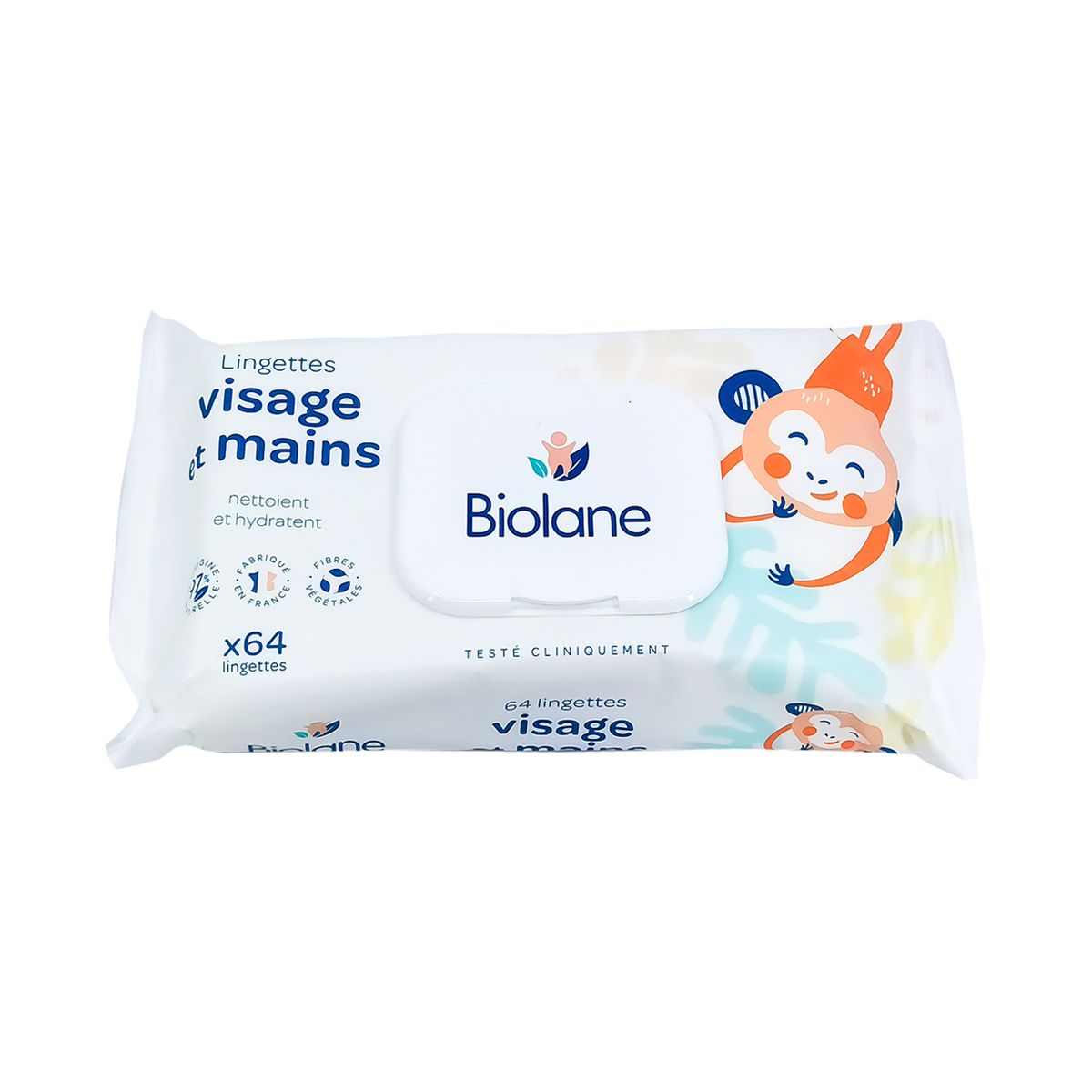 Biolane - ბიოლანი სველი ხელსახოცი სახე და ხელი 64 ცალი 7981