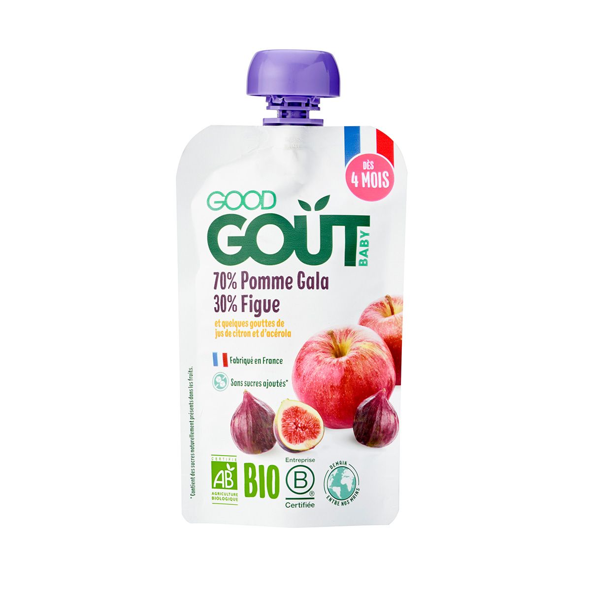 Good gout - გუდ გოუტი პაუჩი ვაშლი და ლეღვი 120 გრ. 0148