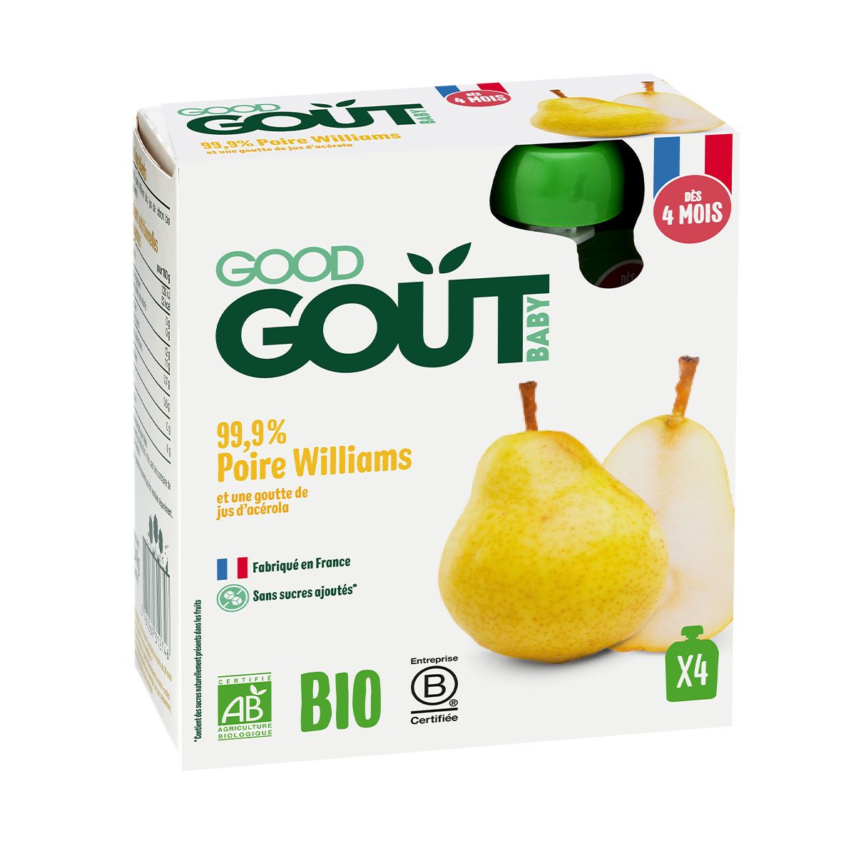 Good gout - გუდ გოუტი პაუჩი მსხალი 85 გრ. 4 ცალი 2746