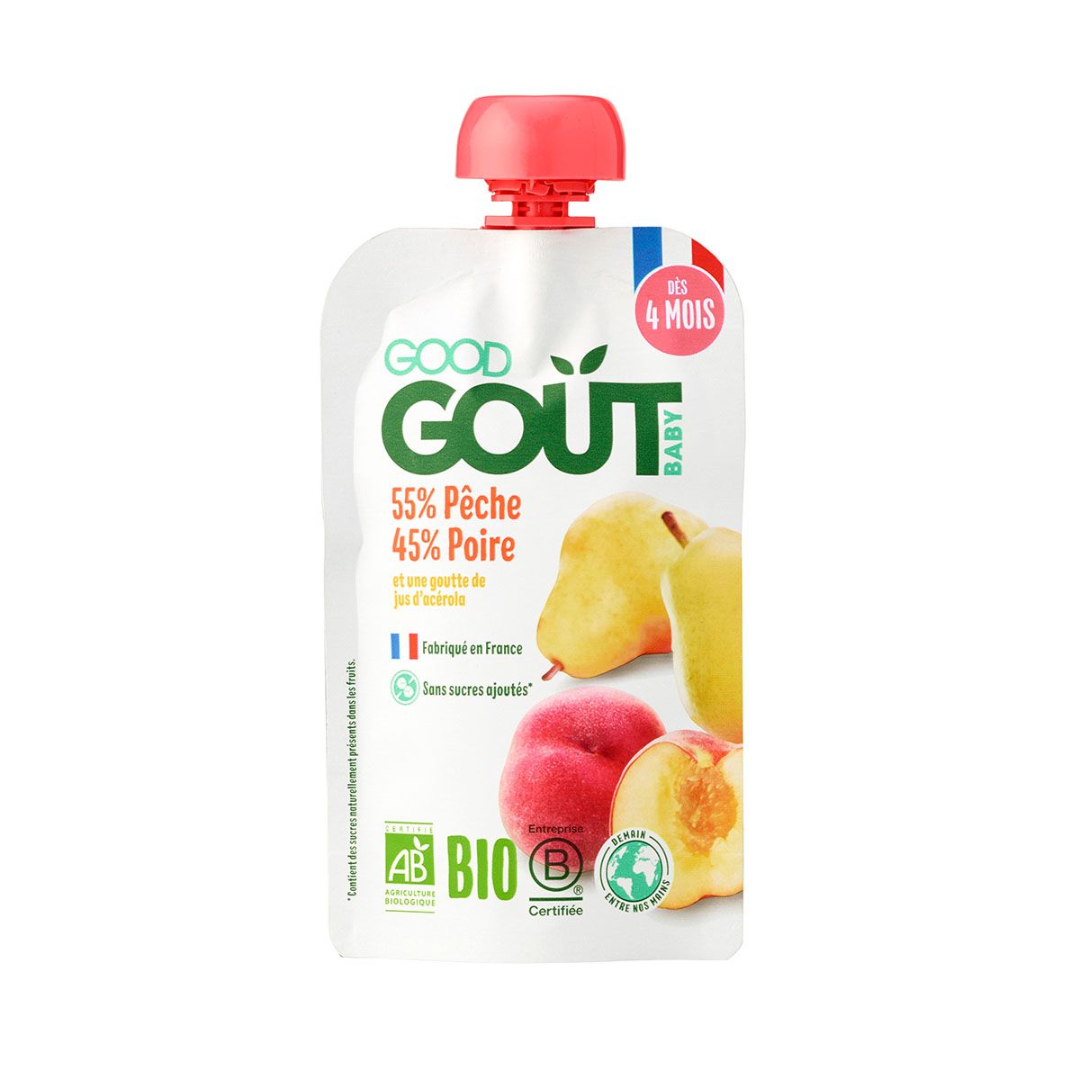 Good gout - გუდ გოუტი პაუჩი მსხალი და ატამი 120 გრ. 4887