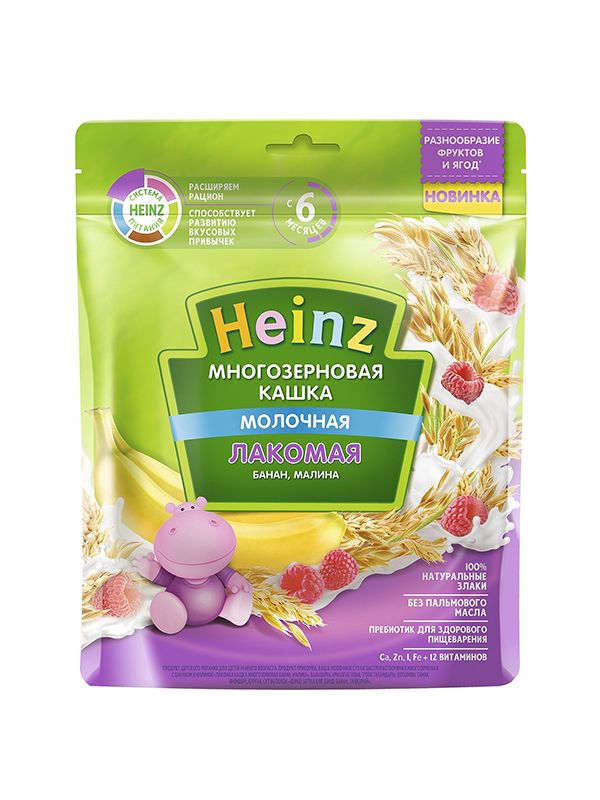 Heinz - ჰეინცი რძიანი ფაფა ბანანით და ჟოლოთი 5372