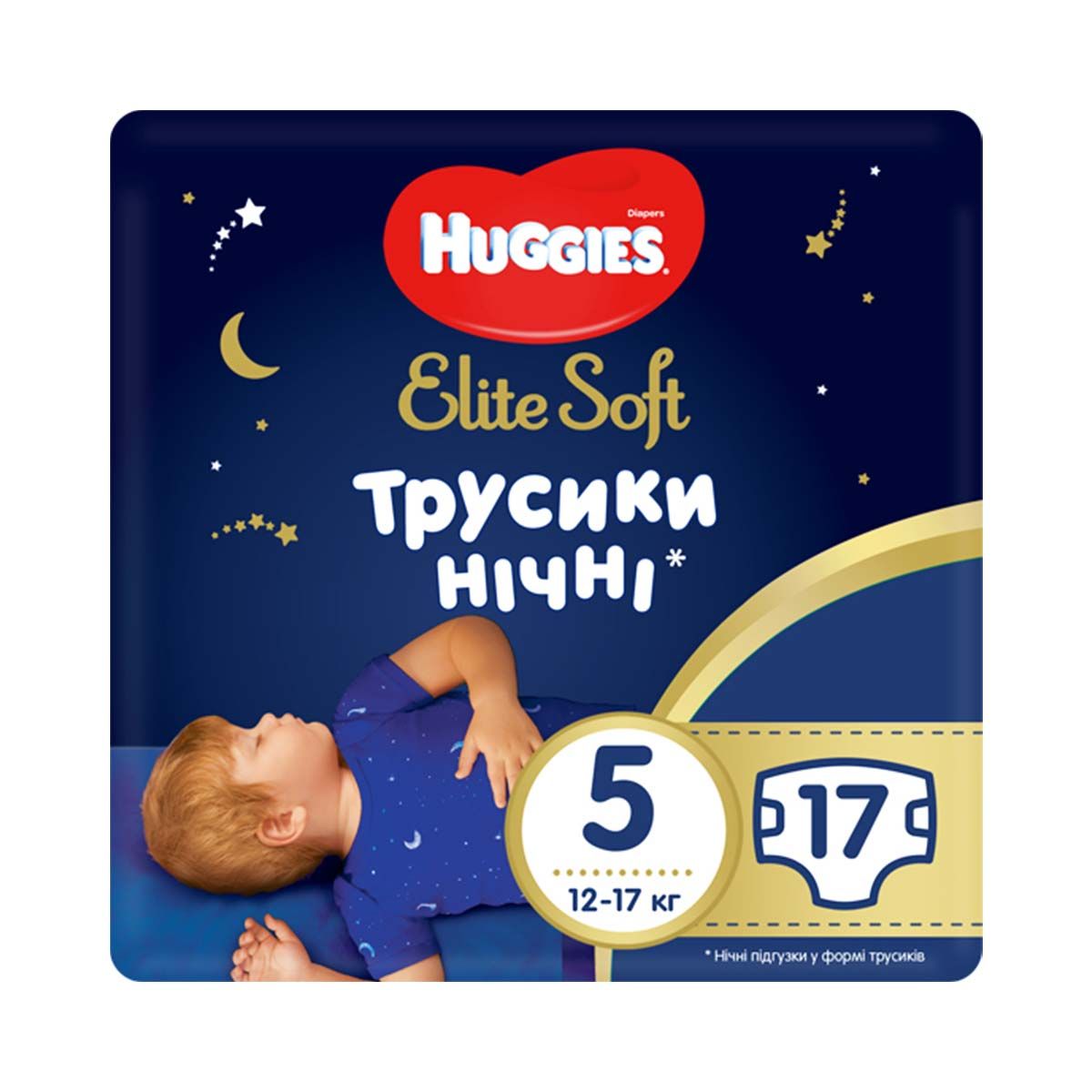 Huggies - ჰაგისი ელიტ სოფტი ტრუსი ღამის 12-17კგ 17 ცალი 8173