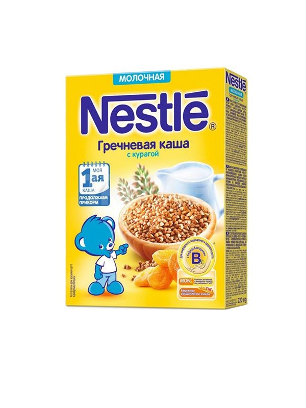 Nestle - ნესტლე რძიანი ფაფა წიწიბურა გარგრით 220გ 0430