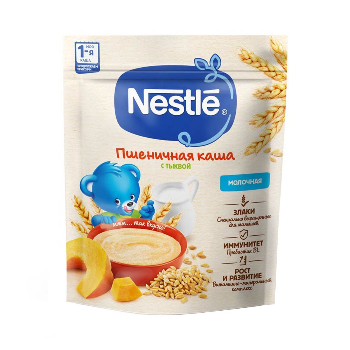 Nestle - ნესტლე რძიანი ფაფა ხორბალი და გოგრა 3502