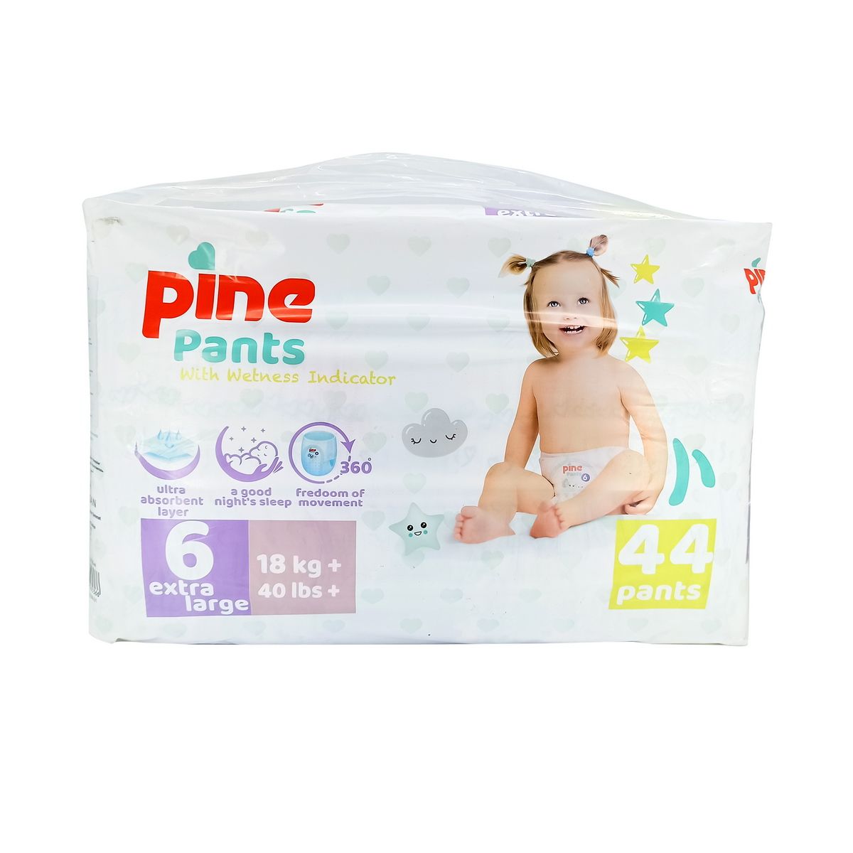 Pine - ფაინი ბავშვის ტრუსი 18+კგ 44 ცალი 5366