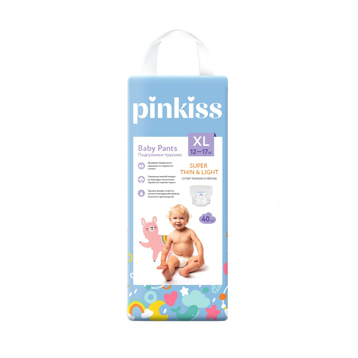 Pinkiss - პინკის ბავშვის საფენი ტრუსი 12-17 კგ 40 ცალი 0056
