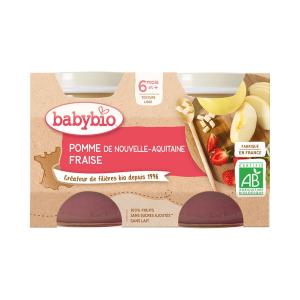 BabyBio - ბეიბი ბიო კონფიტური მარწყვი და ვაშლი 2 ცალი 0934