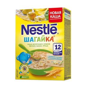 Nestle - ნესტლე რძიანი ფაფა 5 მარცვალი ვაშლი ბანანი და მსხალი 0096