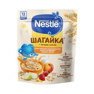 Nestle - ნესტლე რძიანი ფაფა ვაშლი, მარწყვი  და ატამი 190გ 3540