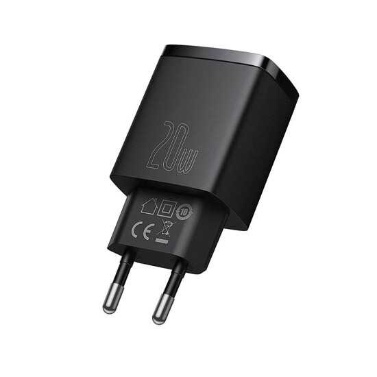 Baseus Compact Quick Charger 20W EU CCXJB01 Black