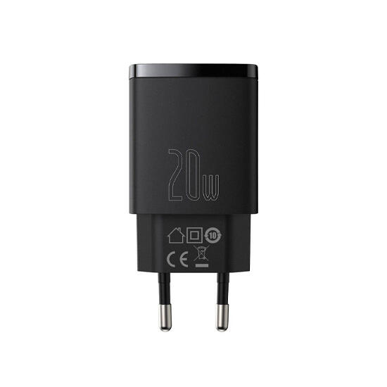 Baseus Cube Fast Charger CU 20W EU P1011140311300 Black