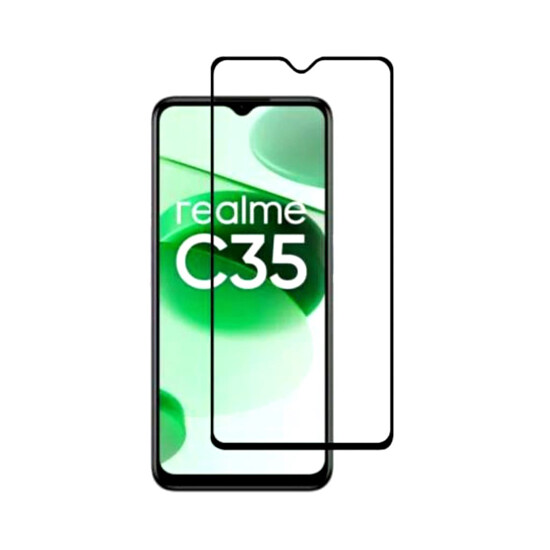 Glass Pro Full Screen Tempered Glass Realme C35 Black