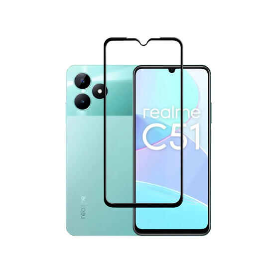 Glass Pro Full Screen Tempered Glass Realme C51 Black