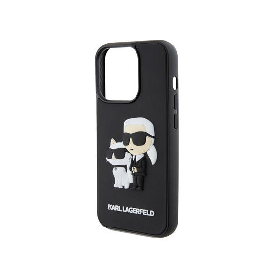 Karl Lagerfeld 3D Rubber Case NFT Karl  Choupette for iPhone 15 Pro KLHCP15L3DRKCNK