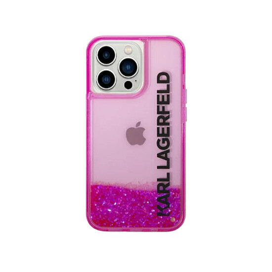 Karl Lagerfeld Liquid Glitter Elong Case iPhone 14 Pro KLHCP14LLCKVF Pink