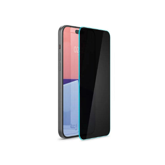 Spigen Glass Privacy Screen protector EZ Fit For Apple Iphone 15 AGL07121  Privacy